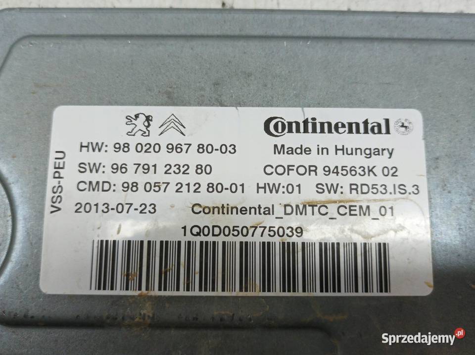 MODUŁ 9802096780 Citroen C4 Picasso II 2013 osobowe świętokrzyskie sprzedam