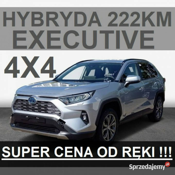 Toyota RAV-4 Executive 222KM Hybryda Systemy bezp, Tapicerk…