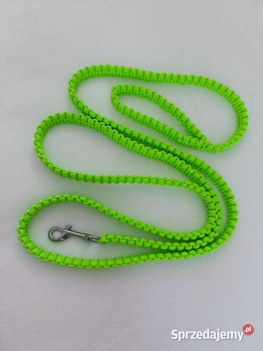 Smycz spacerowa pleciona handmade paracord Dla psów Jawornik Polski