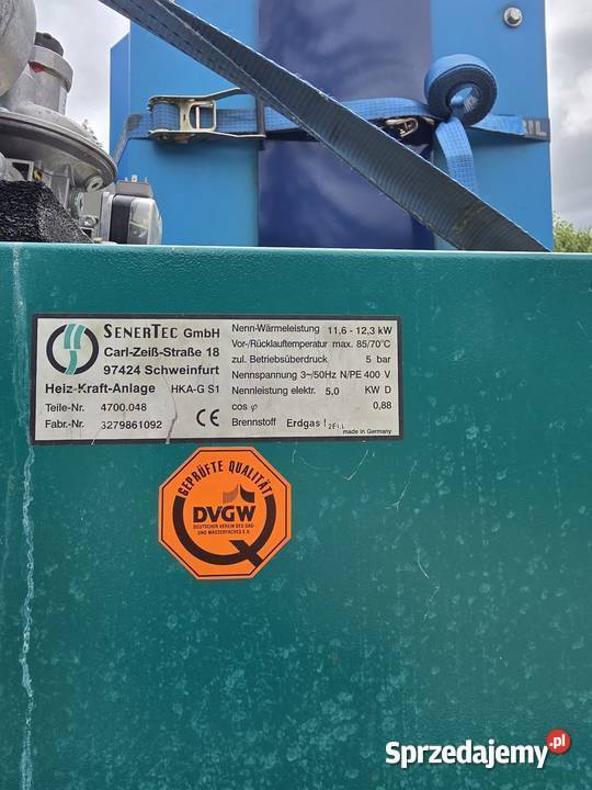 Mikrokogenerator SenerTec Dachs gaz ziemny 5 kW Radomsko sprzedam