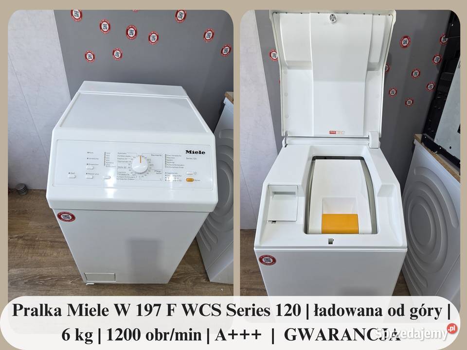 Pralka Miele ładowana góry 6 1200 obrmin A wolnostojące