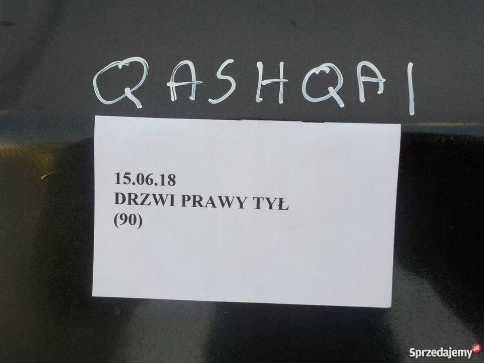 DRZWI PRAWE TYLNE PRAWY TYŁ NISSAN QASHQAI J10 Nowy Tomyśl sprzedam