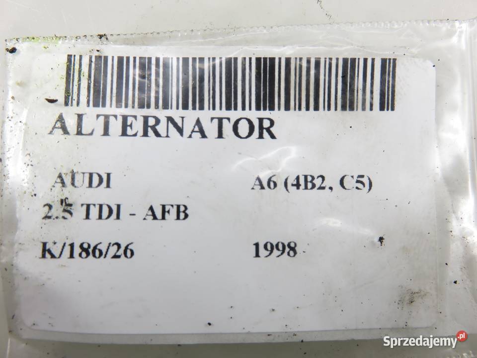 ALTERNATOR AUDI A6 4B2 C5 25 TDI AFB 059903015G osobowe małopolskie
