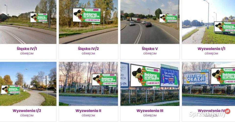 Reklama Billboard Oświęcim Fabryczna Wydruk Zator