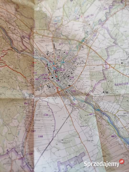 Mapaplan miasta Kranj Słowenia w skali 130 000 łódzkie Łódź sprzedam