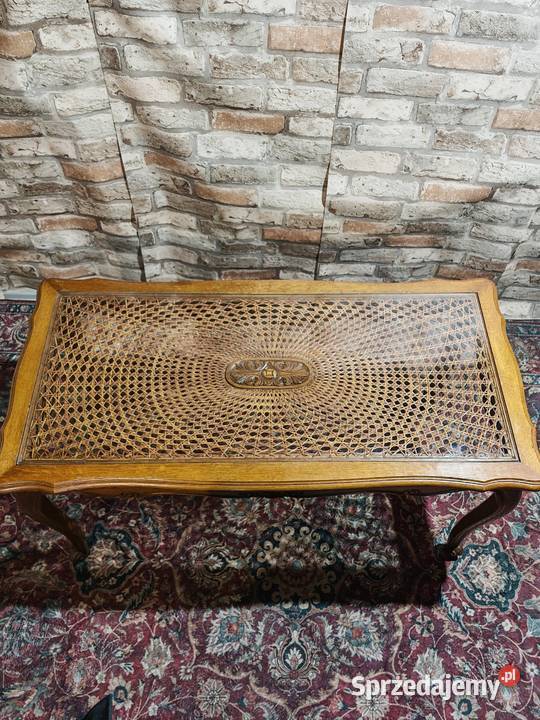 Stolik kawowy z rafią ludwik Sandomierz sprzedam