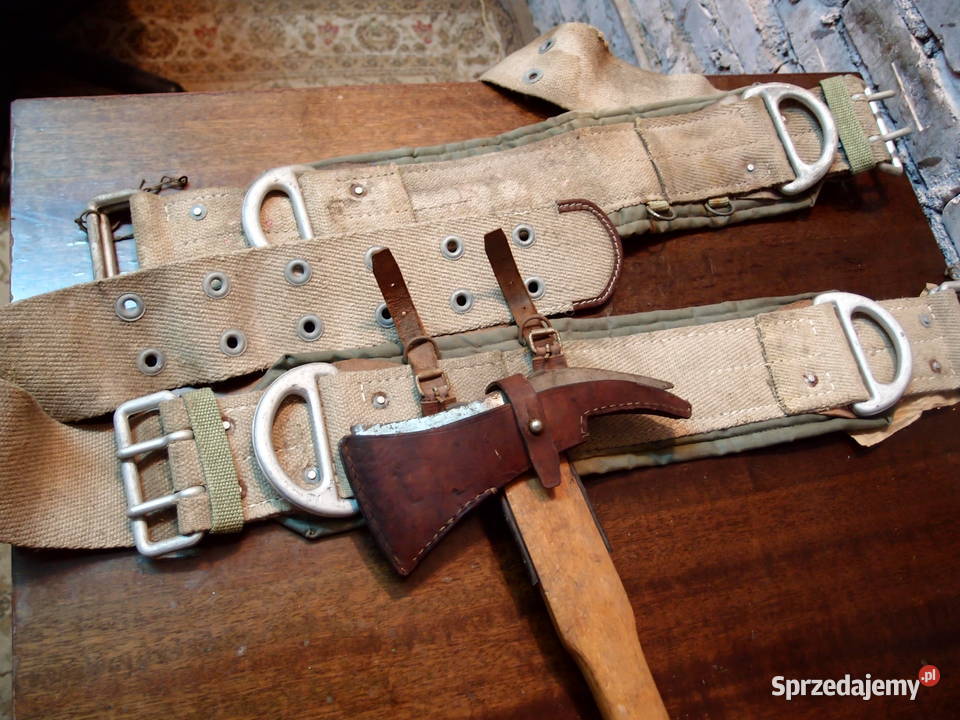 Zabytkowy pas strażacki topór bojowy prod LZKT Pozostałe Łódź