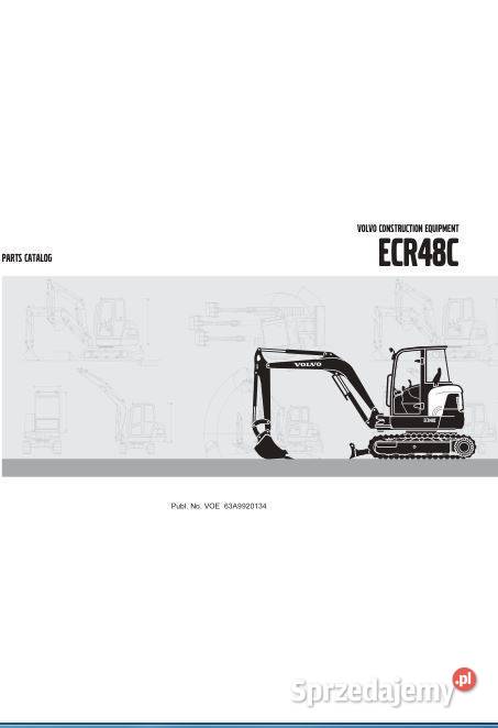 Volvo ECR88 ECR58 ECR48C katalog częsci motoryzacja, transport sprzedam