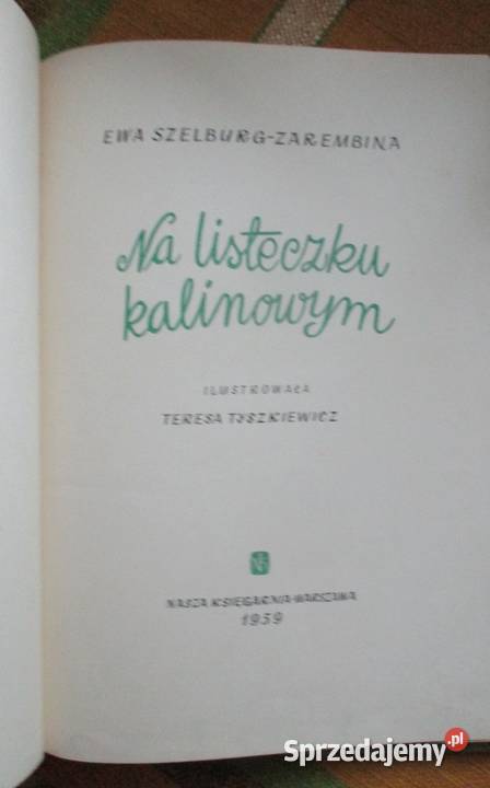 Na listeczku kalinowym Szelburg Zarembina bajki Łódź