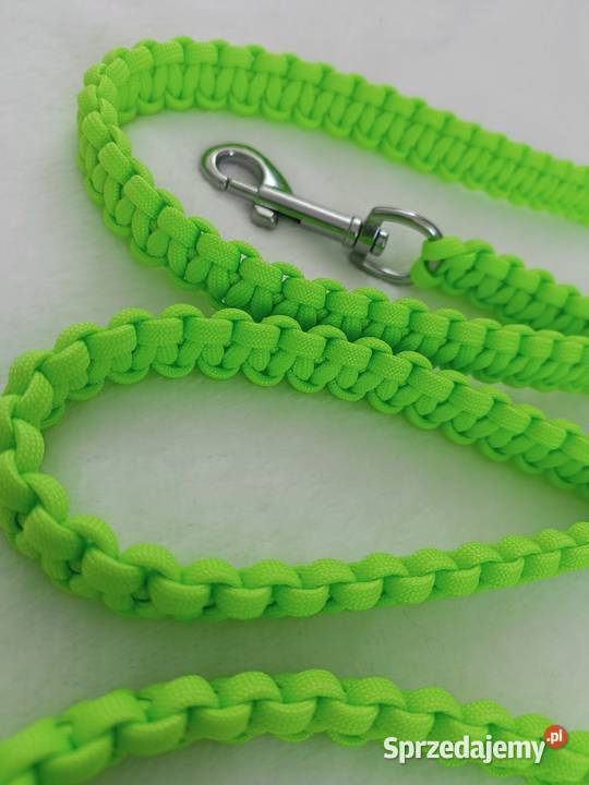 Smycz spacerowa pleciona handmade paracord podkarpackie Jawornik Polski sprzedam