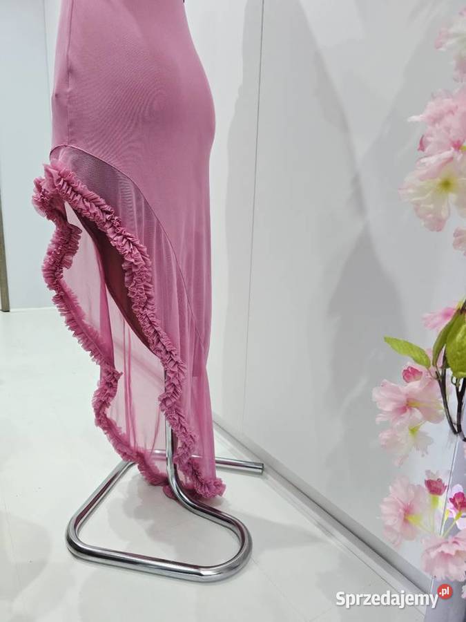 Sukienka koktajlowa asymetryczna maxi z Rybnik