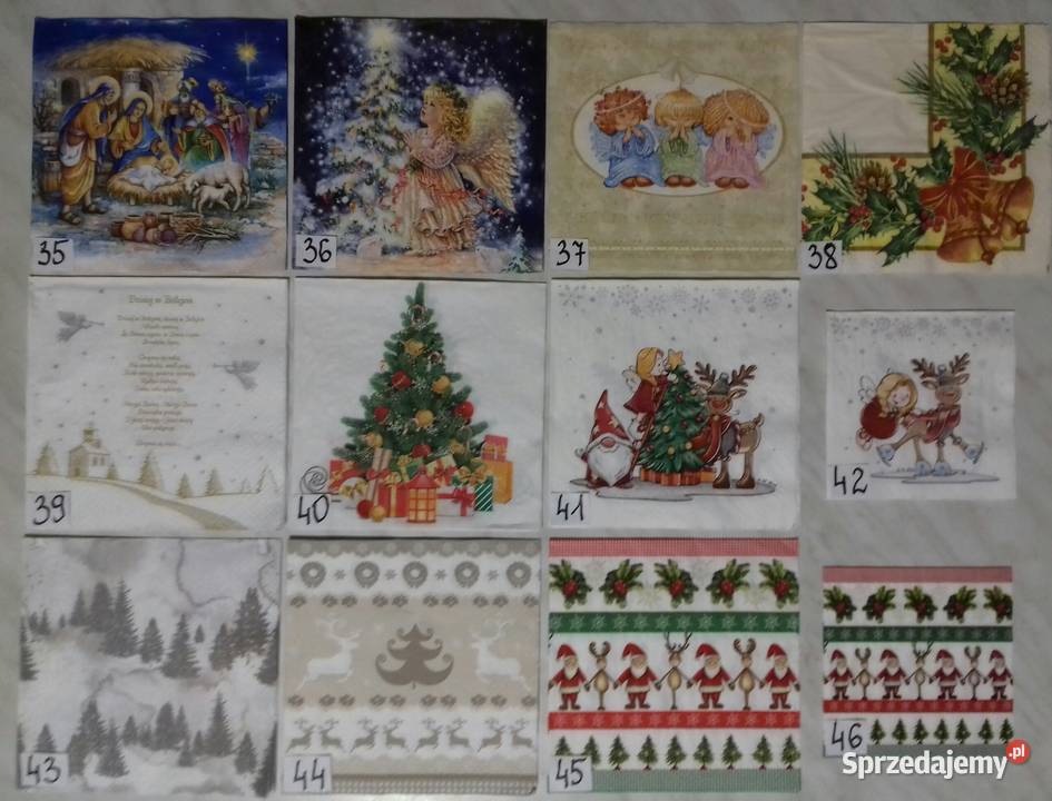 Serwetki decoupage świąteczne NOWE WZORY zestaw Laskowiec