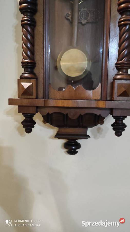 Stary zegar wiszący CB ładny eklektyk Antyki śląskie sprzedam