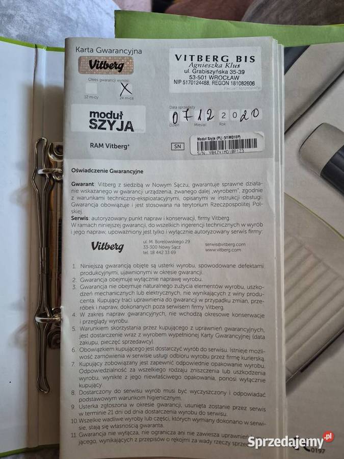 Aparat masujący Ram Vitberg Wrocław