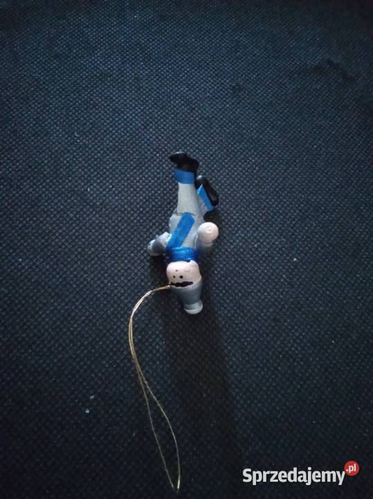 Drewniana zawieszka chłopiec w czapce PRL Boże Narodzenie Warszawa