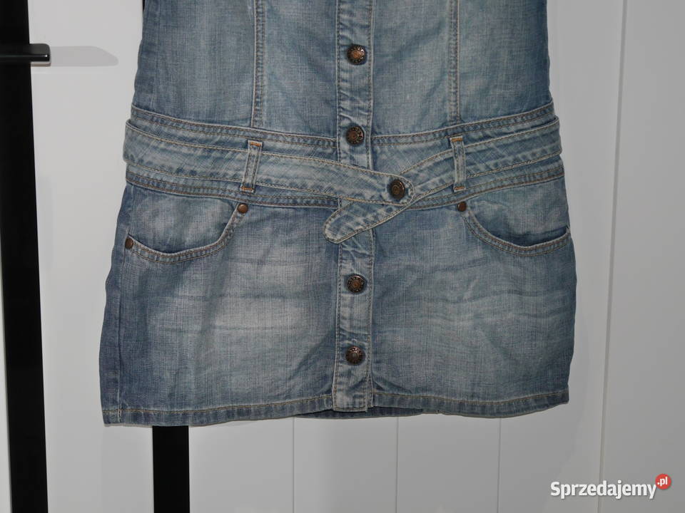 Guess świetna jeansowa dopasowana sukienka 36 S Wrocław sprzedam
