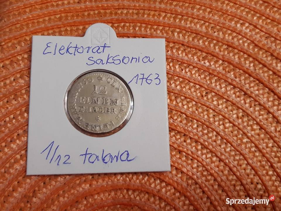 moneta srebrna Elektoratu Saksonii z 1763r Łomża