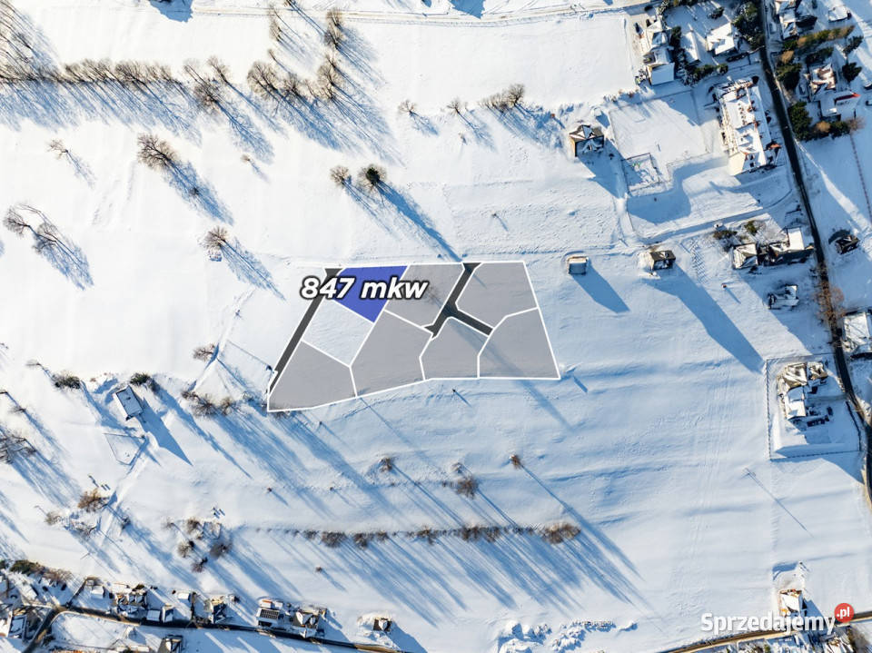 Widokowa działka w Sierockiem 847m2 małopolskie Sierockie