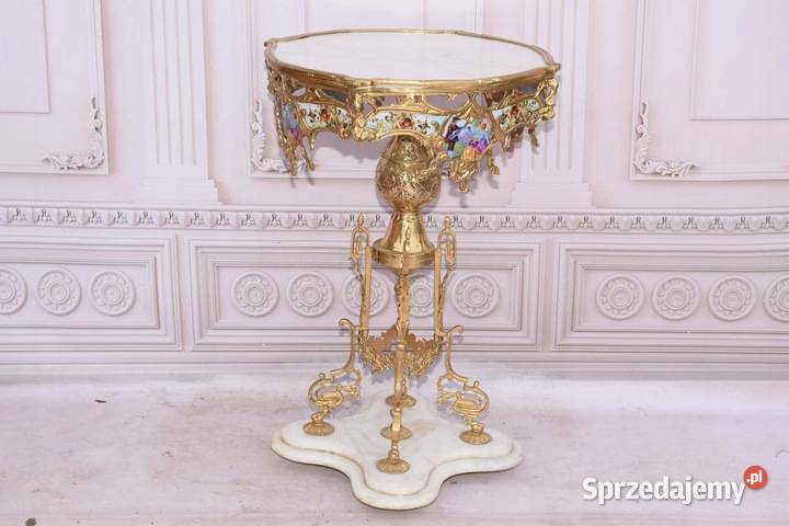 KRÓLEWSKI Stół Empire Marmur Brąz Malunki sprzedam