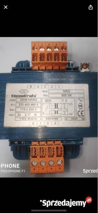 Transformator NRG 500 VA firmy Tecnotrafo typ Gliwice