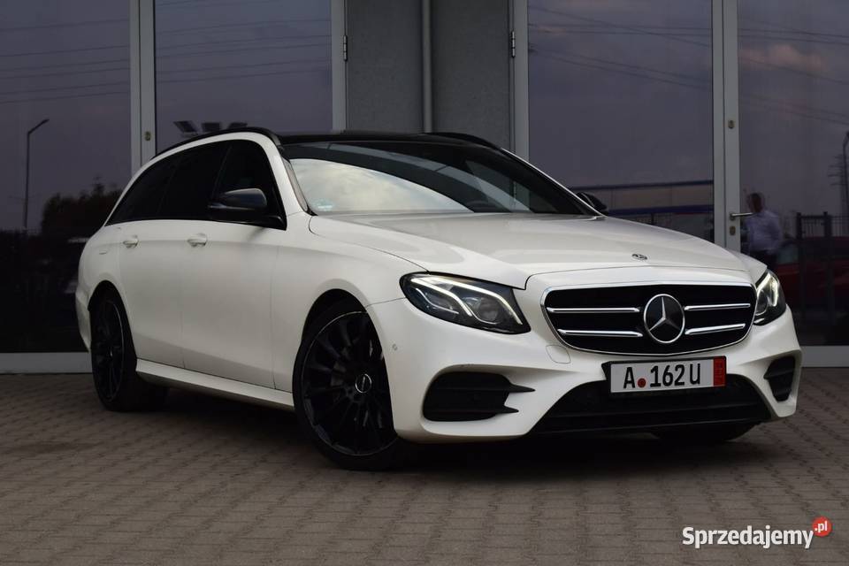 Mercedes E220d 4 matic AMG biała perła Komorniki