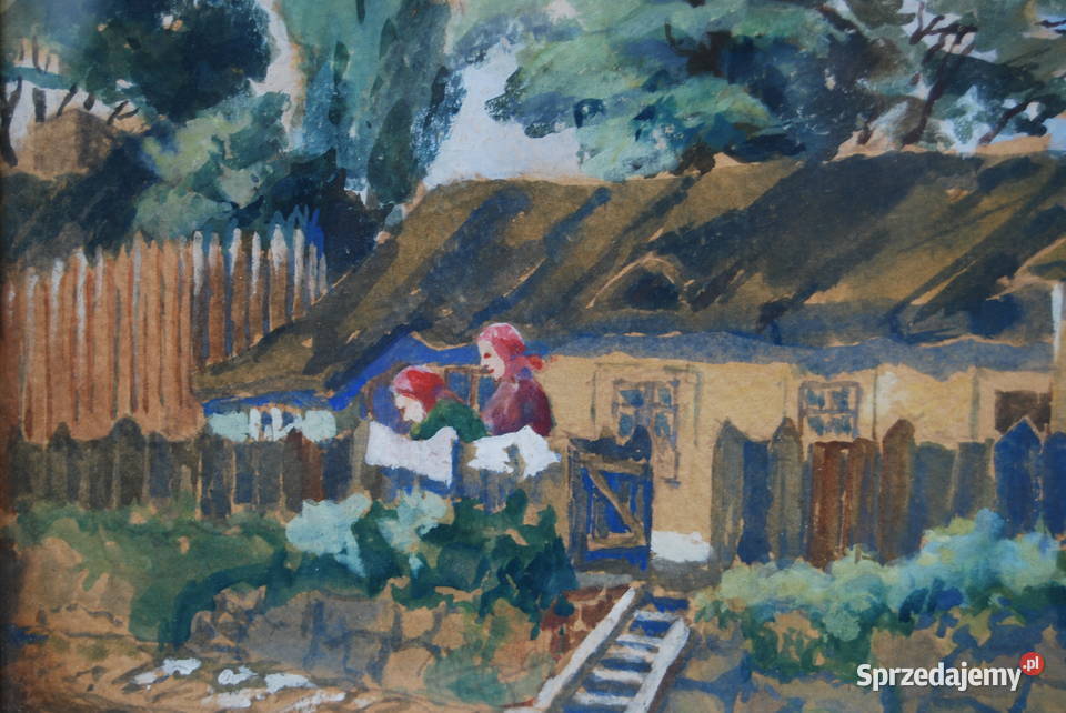 Stanisław BOGUSŁAWSKI 18931964 obraz Scena sprzedam