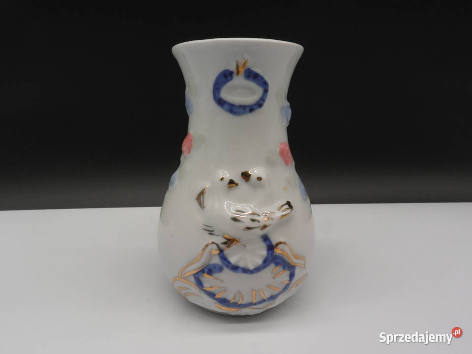 Wazon Porcelanowy Motyw Gołębi Porcelana i szkło Raszków
