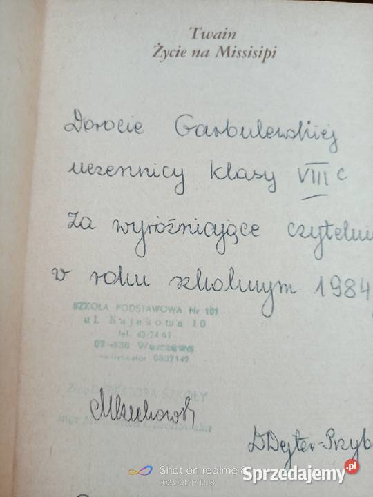 Życie na Missisipi Twain książki Warszawa sprzedam