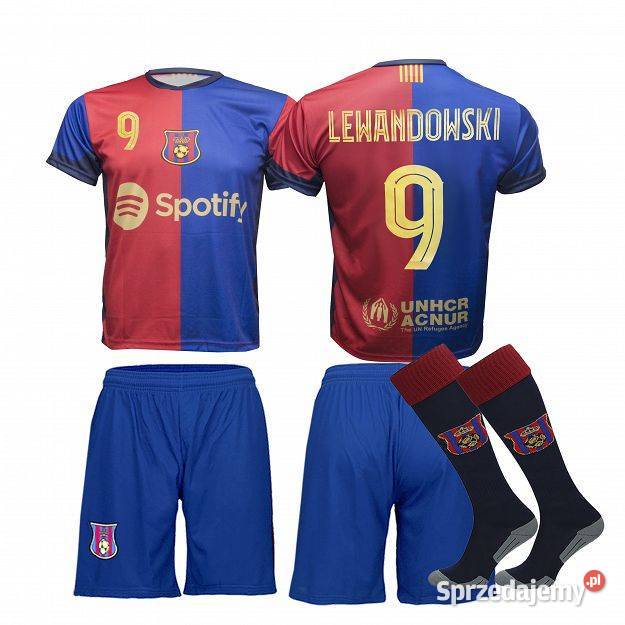 KOSZULKA STRÓJ LEWANDOWSKI 9 BARCA BARCELONA Piłka nożna Kraków