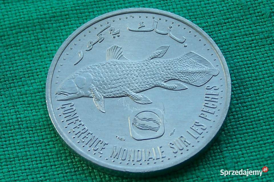 Komory 5 franków 1992 ryba Latimeria Elbląg