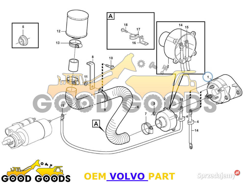 earth VOLVO ALTERNATOR 21429786 20409240 20849351 Władysławów