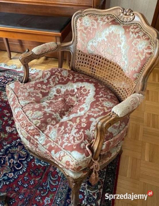 Fotele w stylu Ludwikowskim stolik dolnośląskie Lubań