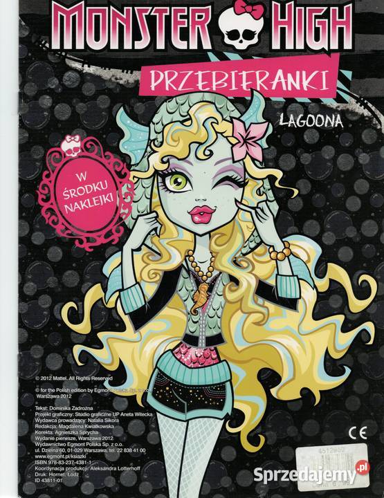 Monster High Przebieranki Draculaura Lagoona z Książki dla dzieci Warszawa sprzedam