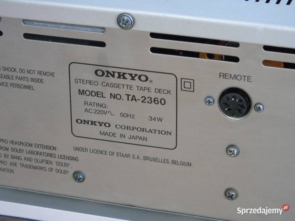 Magnetofon Onkyo TA2360 Integra 3 głowice Jasło