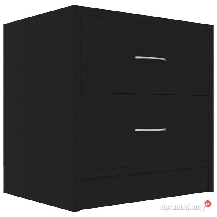 Szafki nocne 2 czarne 40x30x40 materiał Warszawa
