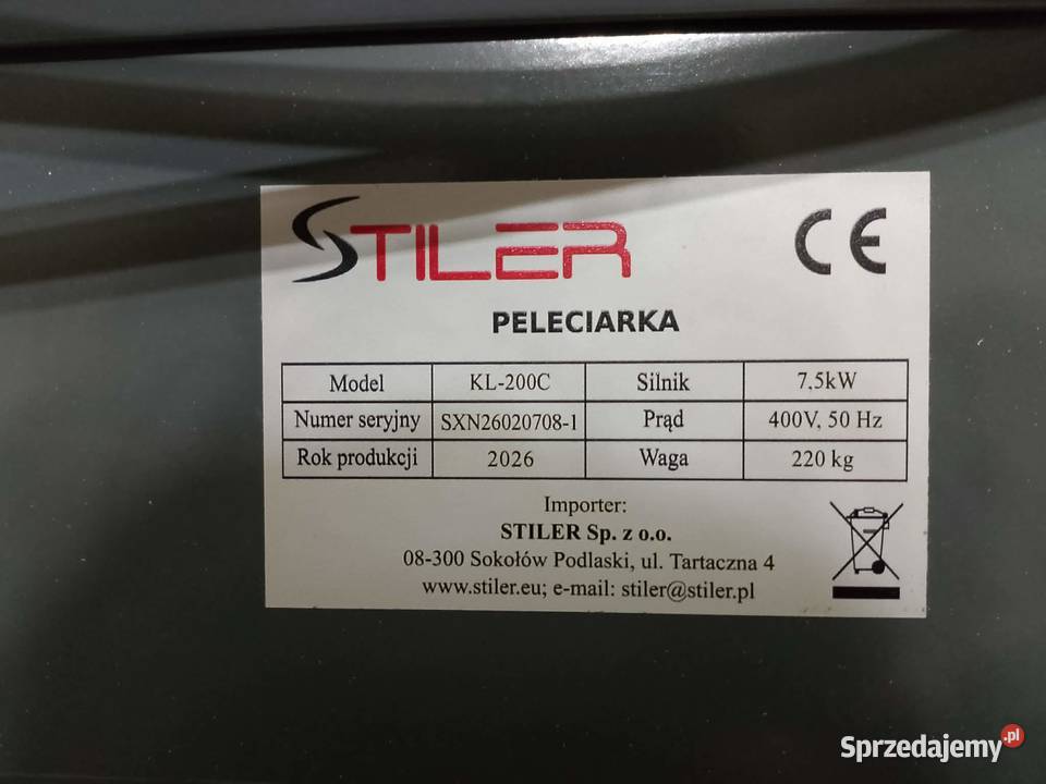 Pelleciarka STILER KL200 75 kW GWARANCJA Jadowniki Bielskie