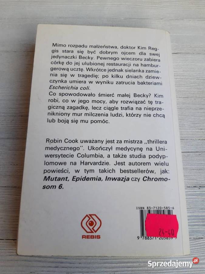 Toksyna Robin Cook Przemysław Szulgit Jacek Bielsko-Biała