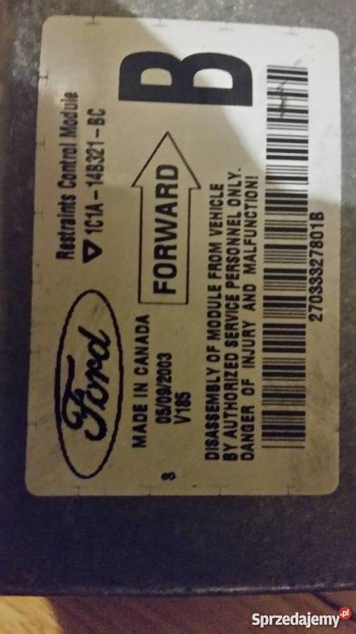 SENSOR AIR BAG 1C1A14B321BG FORT TRANSIT MK VI B dostawcze Motoryzacja