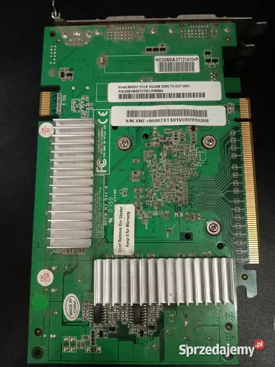 Karta graficzna Palit GeForce 8600 GT 1024MB 1GB Myślenice