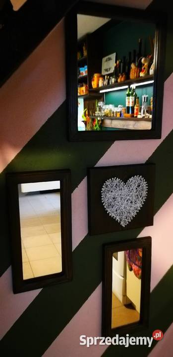 Lustro drewniane vintage rustykalny loft opalone