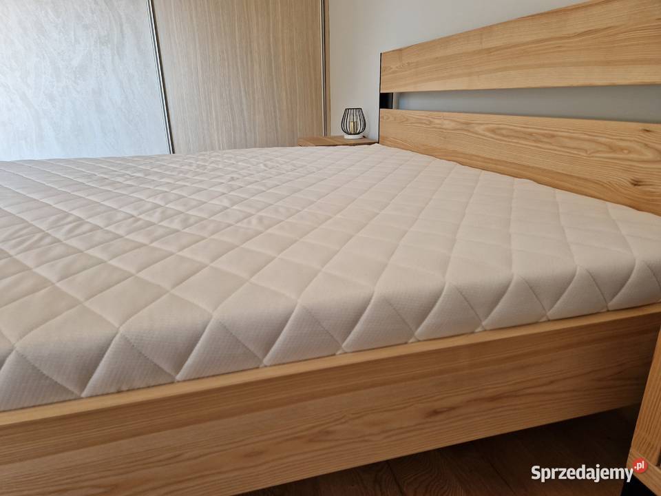 Łóżko jesionowe dębowe 160x200 Szafka nocna dolnośląskie Wrocław