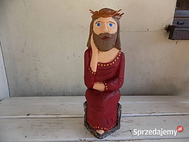rzeźba Jezus Frasobliwy figurka 27 wys Sarnaki