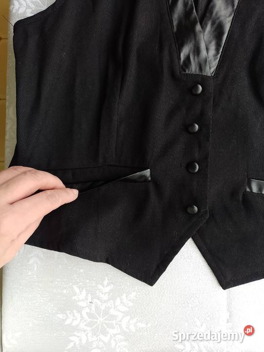 4042 LXL Shein Czarna biznesowa kamizelka