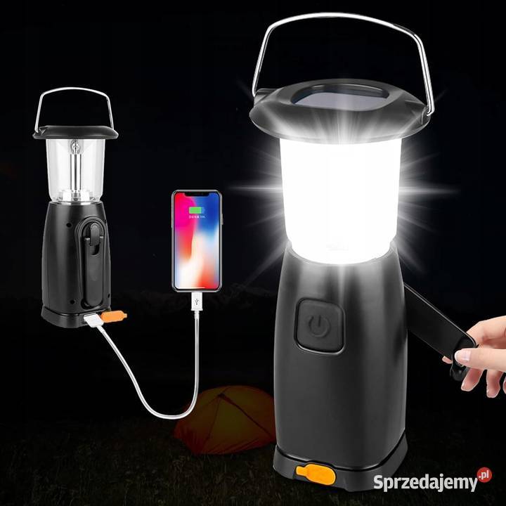 Lampka kempingowa Korbka Solarna Akumulatorowa