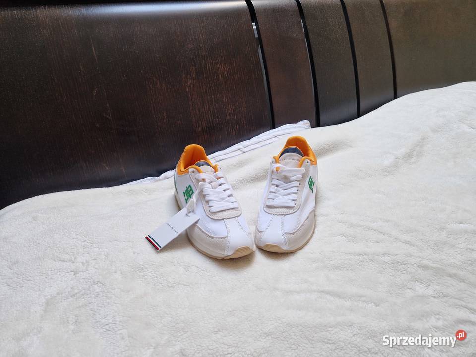 Nowe białe damskie buty sportowe sneakersy Tommy Bibice