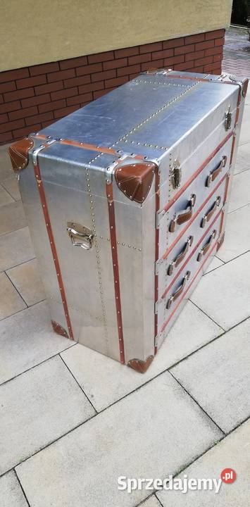 Komoda Aviator skrzynia walizka aluminium szafka Garwolin sprzedam