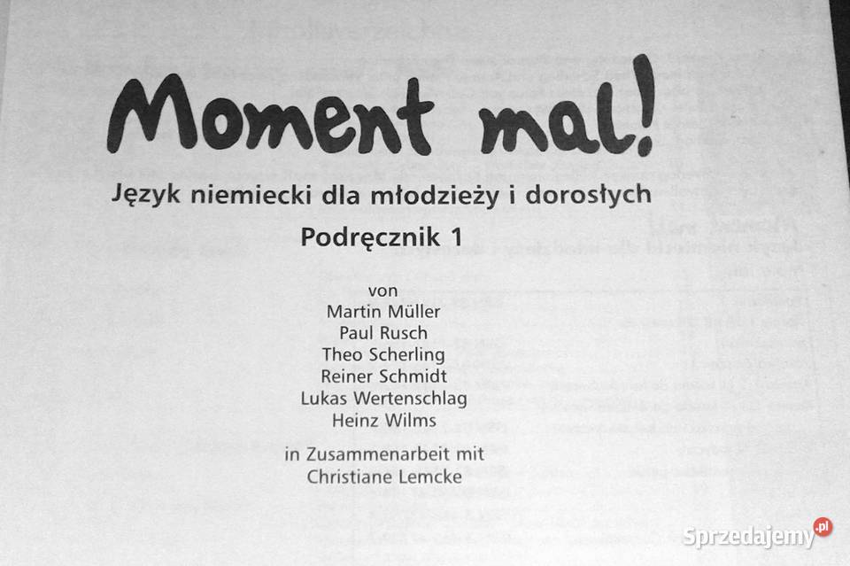 Moment Mal Lehrbuch 1 Muller Scherling Schmidt Chełm sprzedam
