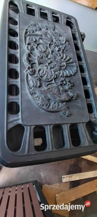Zabytkowy kominek żeliwny 7 kW ozdobna obudowa w podkarpackie Jarosław