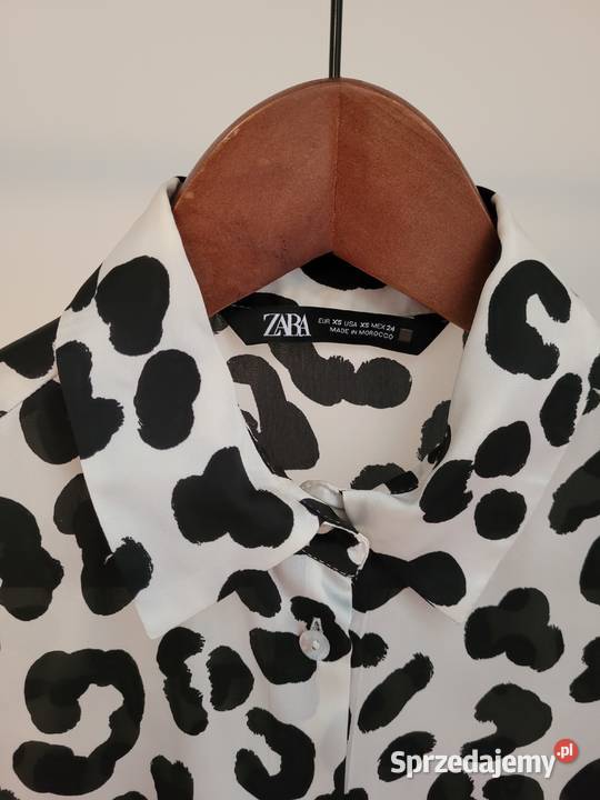 Elegancka koszula w zwierzęcy print pantera Rozmiar 34(XS) Odzież damska Liszki