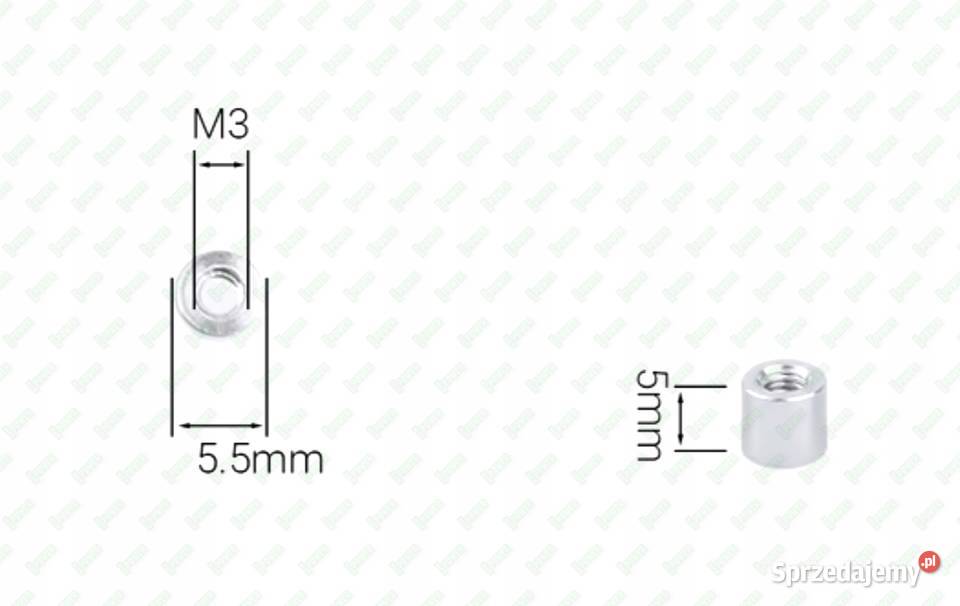 M3X5 TULEJKA DYSTANSOWA ALUMINIOWA STANDOFF Pozostałe mazowieckie Warszawa